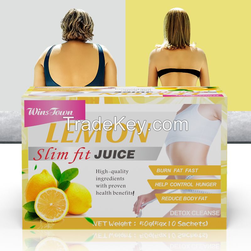 wholesale Private label Instant slim lemon fruit juice powder diet herbs supplement Weight loss Detox juice