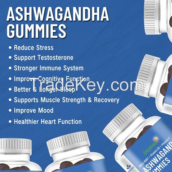 Organic Pure Ashwagandha Gummy Vitamins Boost Energy & Performance & Clarity for Adults