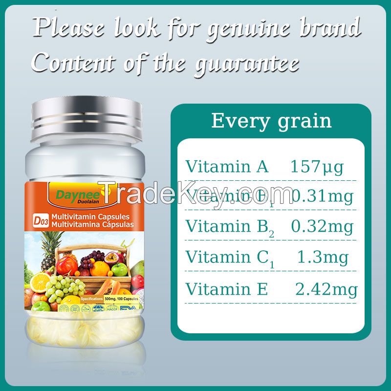 Winstown OEM Vegan Multivitamin Mulmineral Supplement Vitamin Softgels Capsules Natural Food Supplement