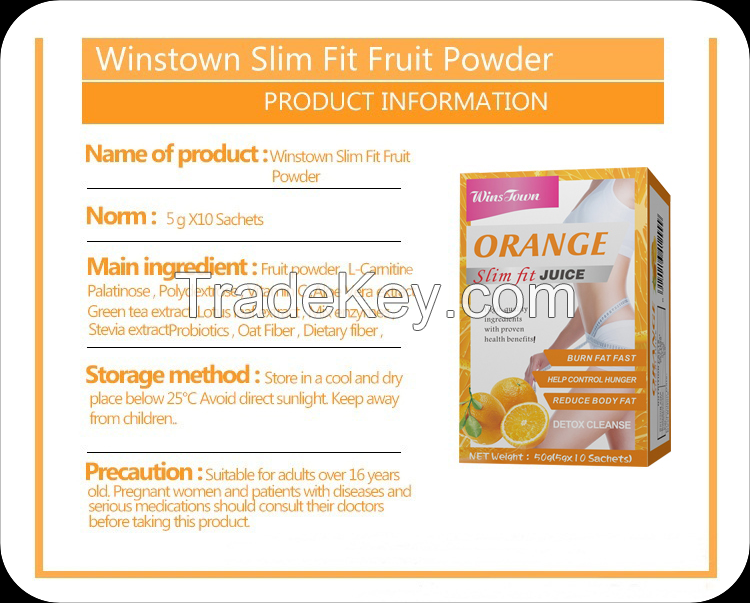 Original manufacture Supply Lemon Orange Pineapple Kiwi Juice Powder Best Price Fit Fit Powder Private Label Welcome