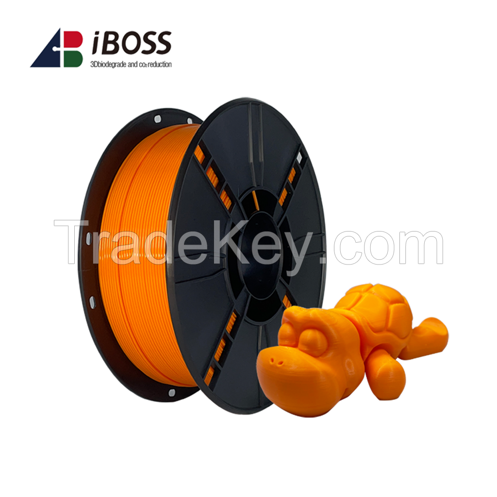 iBOSS PLA Plus (PLA+) 3D Printer Filament 1.75mm, 1kg Spool (2.2lbs) Toughness Enhanced 3D Printing Filament, Dimensional Accuracy +/- 0.02mm, 1.75mm PLA Plus Filament, Fit Most FDM Printer(Orange)