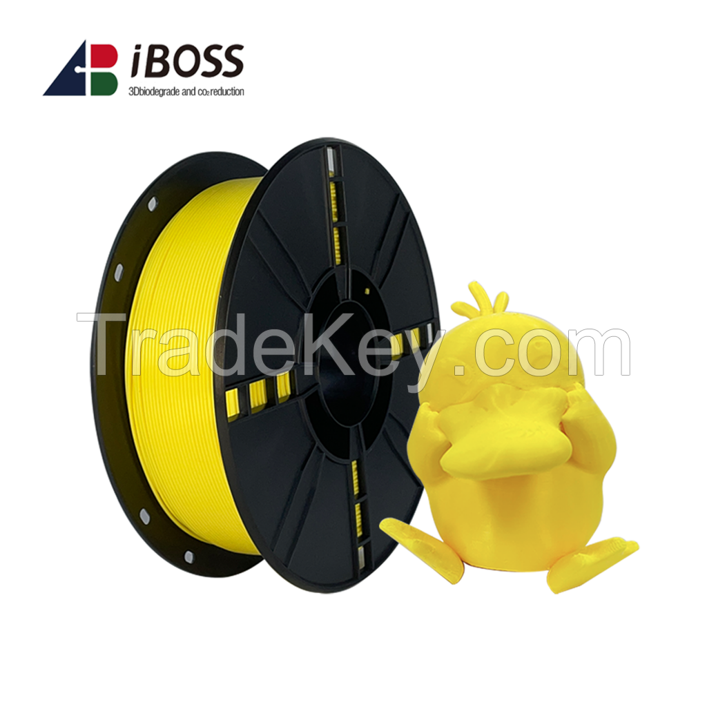 iBOSS PLA Plus (PLA+) 3D Printer Filament 1.75mm, 1kg Spool (2.2lbs) Toughness Enhanced 3D Printing Filament, Dimensional Accuracy +/- 0.02mm, 1.75mm PLA Plus Filament, Fit Most FDM Printer(Yellow)