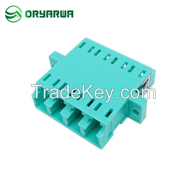 Lc Quad Fiber Optic Adapter One Piece Type