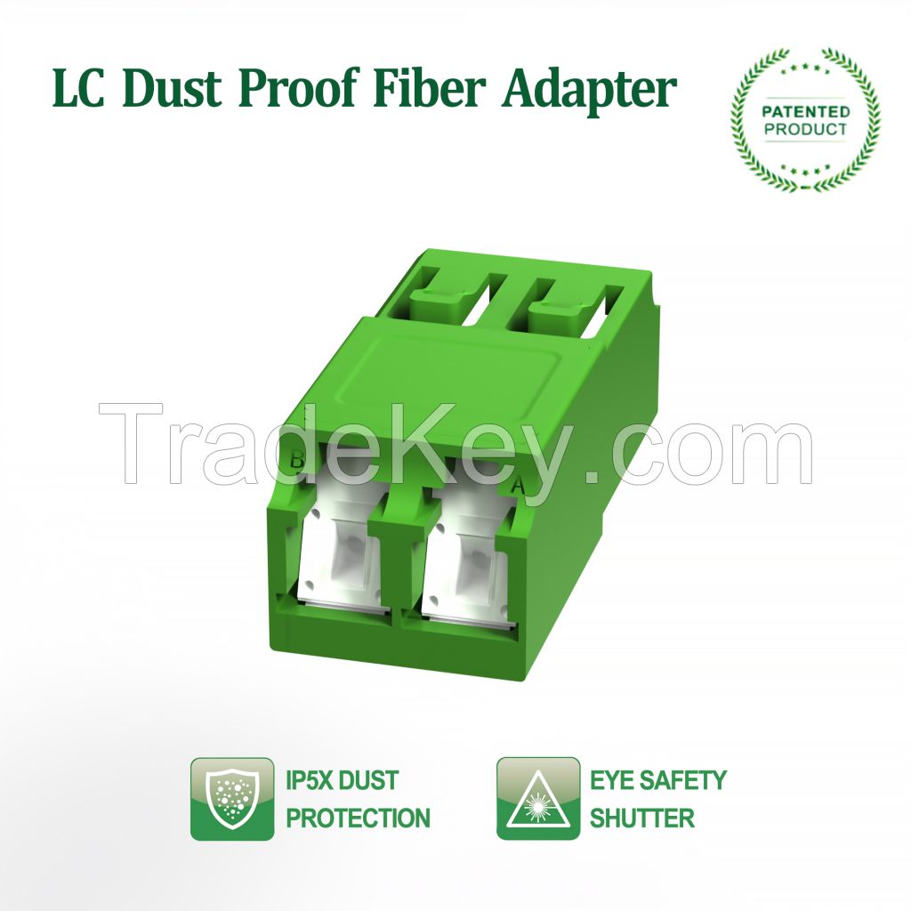 LC Duplex Dust Proof Fiber Adapter