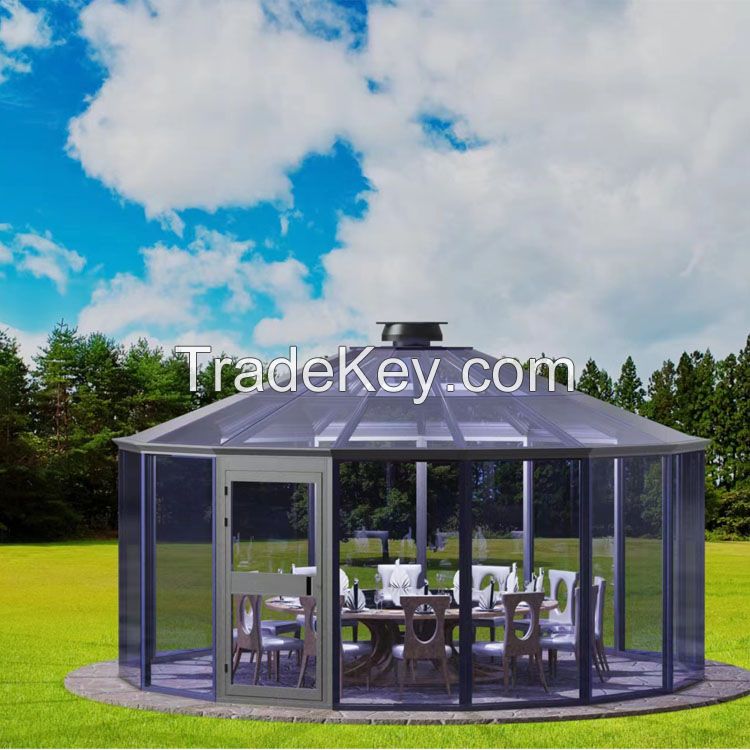 good quality indoor polycarbonate aluminum frame pc 4 tier portable vegetable garden greenhouse