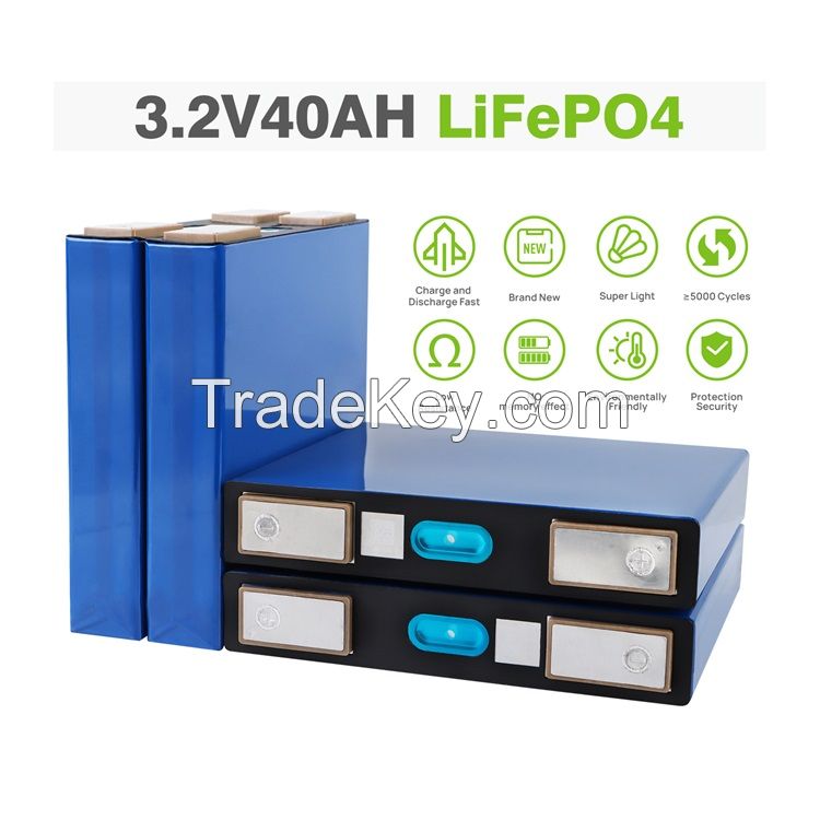 Grade A 6C Fast charge 3.2v 40ah lifepo4 battery cell Ready to ship Prismatic Lithium iron 10C discharge