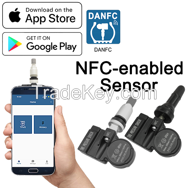 New tech NFC enable 315/433mhz universal TPMS sensor program by smartphone