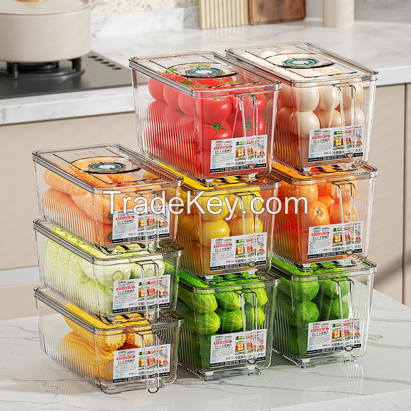 Drawer Type Refrigerator Organiser with Handle Food Container