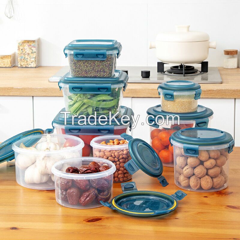 Plastic Crisper Cereal Organizer Moisture-proof Sealed Boxes