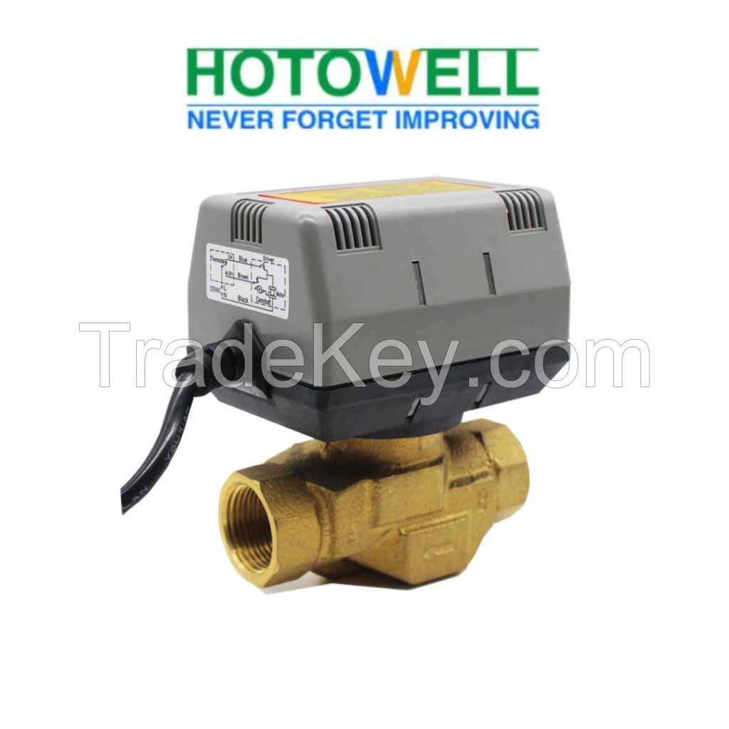 Hotowell V61 3 Wire DN15 DN20 DN25 3Way 2Way Motorized Check Valve