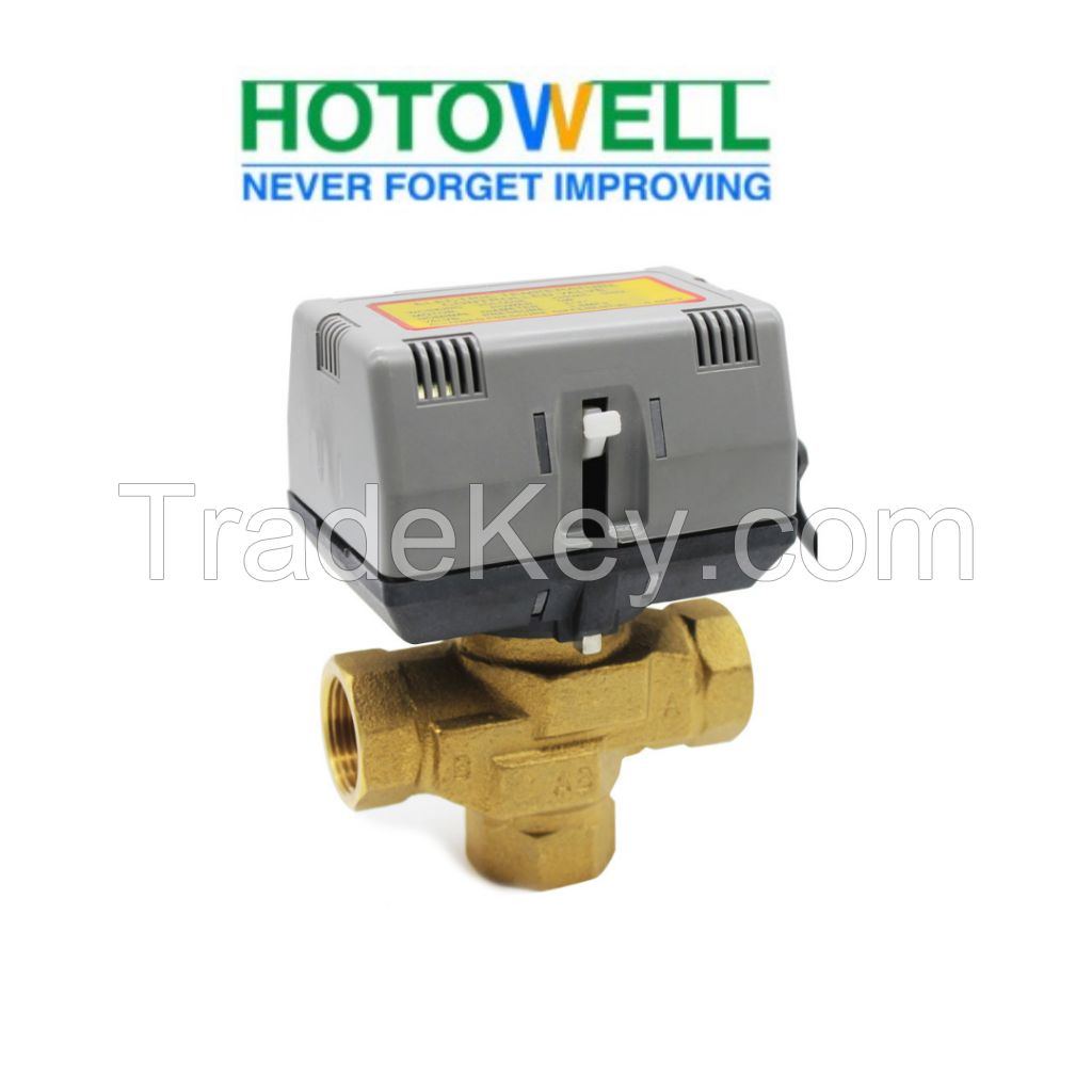 Hotowell V61 3 Wire DN15 DN20 DN25 3Way 2Way Motorized Check Valve