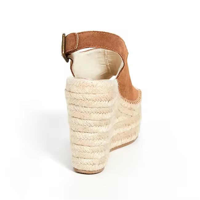 Buckle Strap Beach High Heeled Women Espadrille Platform Wedge Sandals