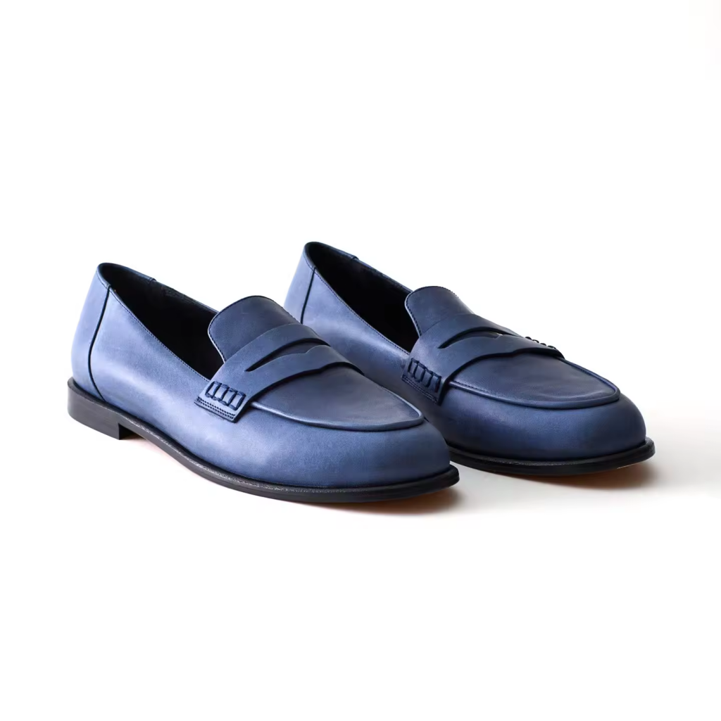 High Quality Leather Upper Loafers Hand Made Customized Flat Womens Shoes