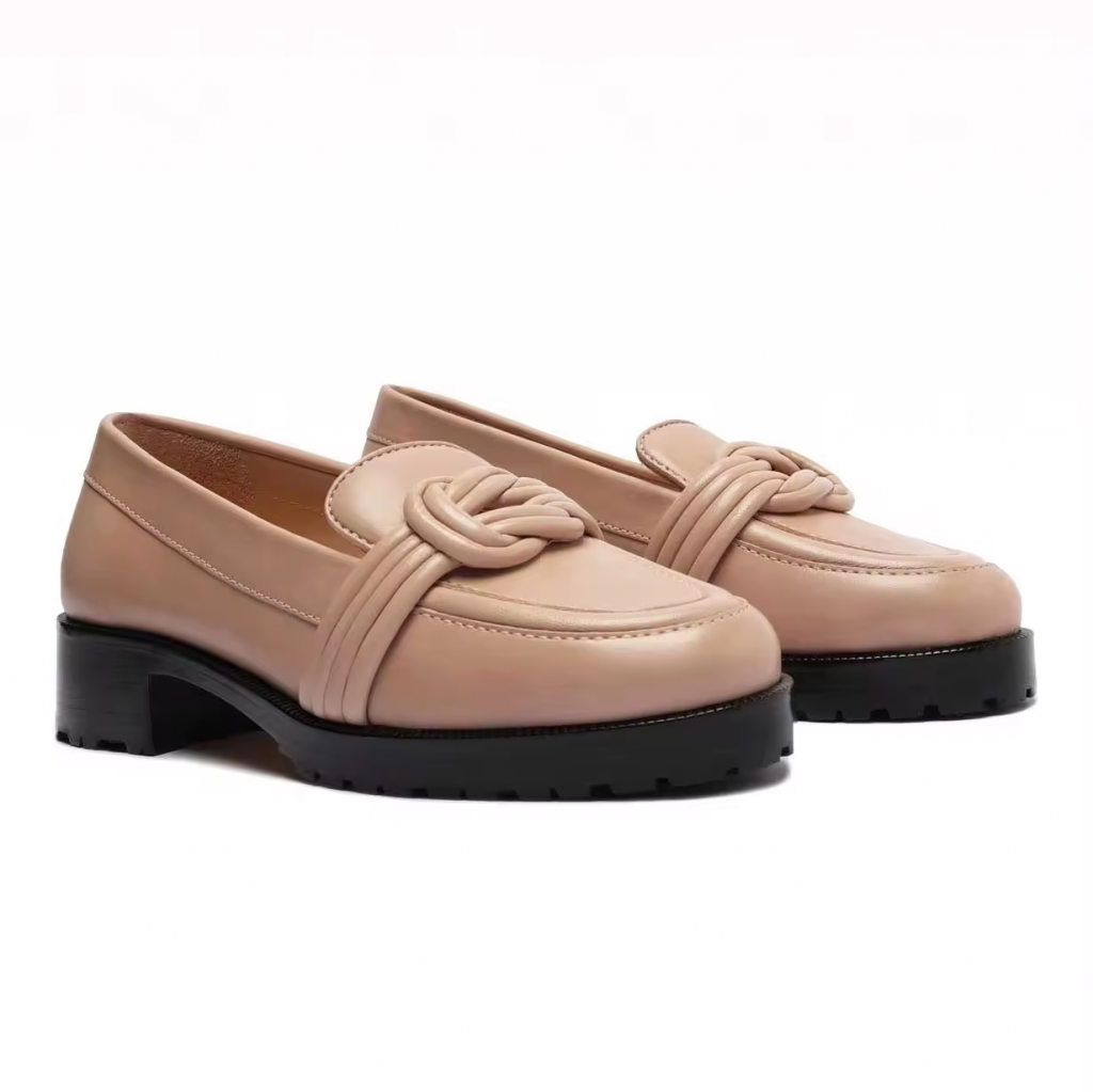 Rubber Chunky Sole Fashion Women Platform Loafers Shoes