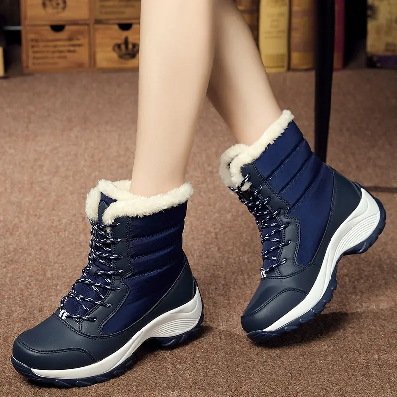 Wholesaling Keeping Warm Autumn Winter Platform Waterproof Furry WomenÃ¢ï¿½ï¿½s Snow Boots