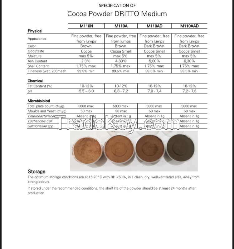 Natural Cocoa Powder 10-12% Fat, Alkalized Cocoa Powder 10-12% Fat, Cocoa Mass, Cocoa Butter non-deodorized, Cocoa Products