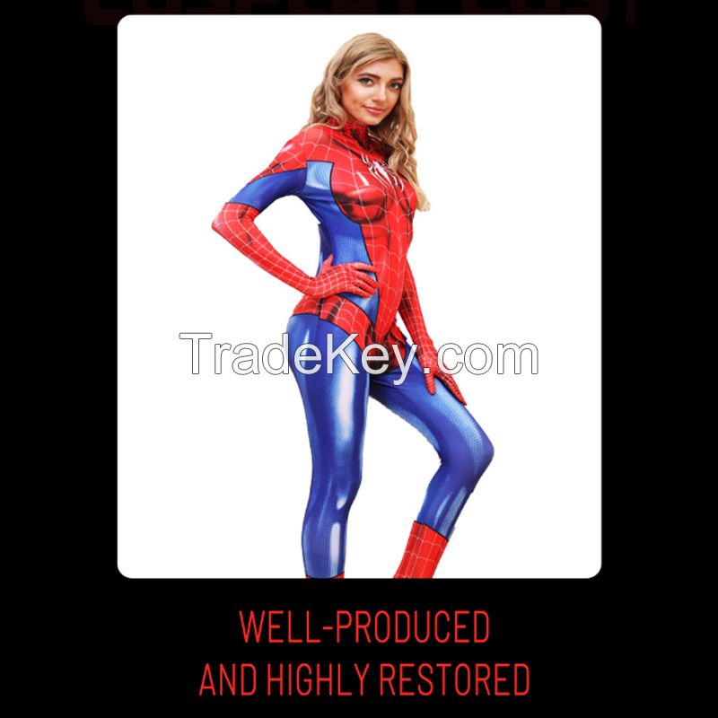 Spiderman bodysuit Adult children Family suit Black spider Tiktok the same drag costume costume onesie