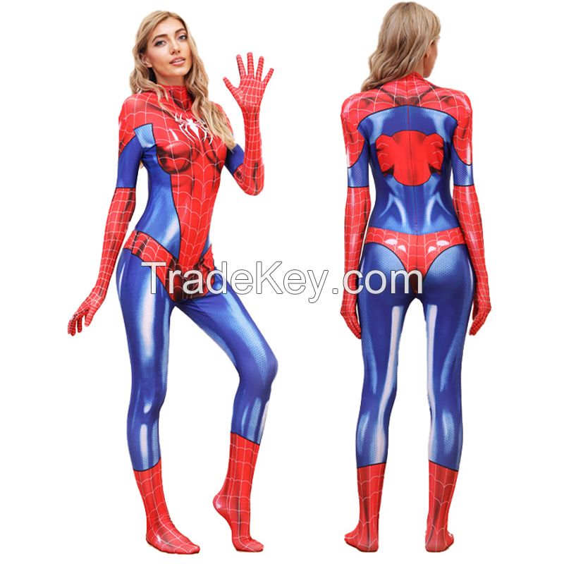 Spiderman bodysuit Adult children Family suit Black spider Tiktok the same drag costume costume onesie