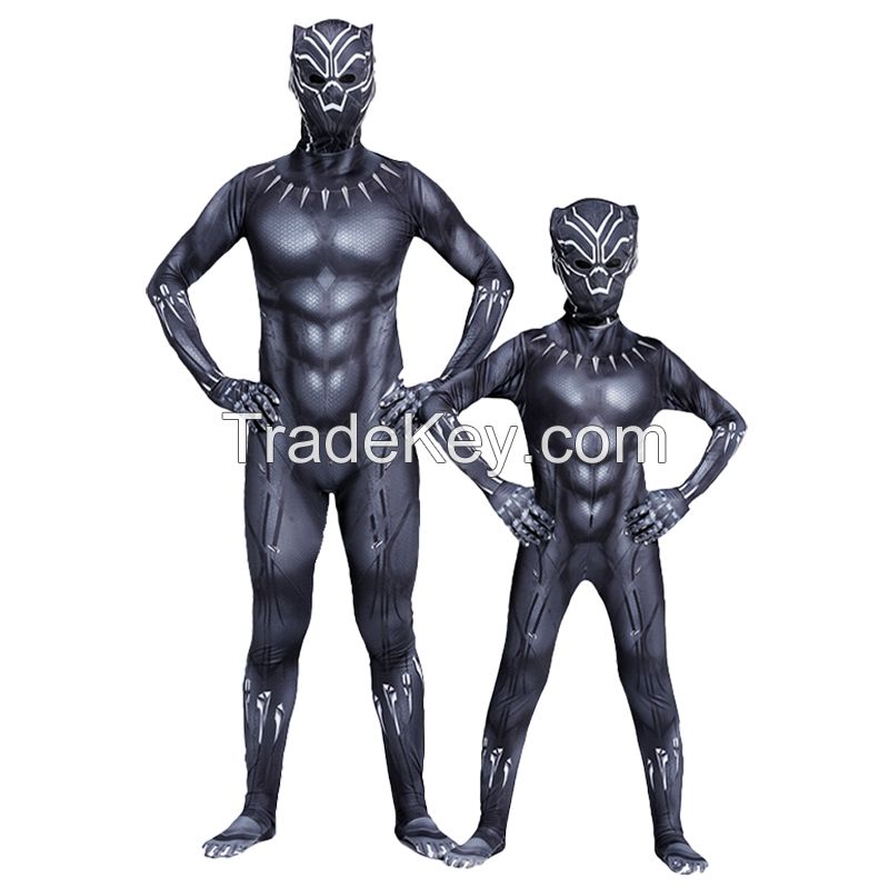 Black Panther Bodysuit Parallel Universe cos Black Panther adult Kids hero costume