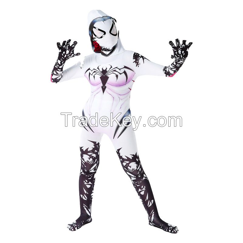Gwen Female Spider-Man bodysuit Parallel Universe costume Gwen Spider Adult child hero costume