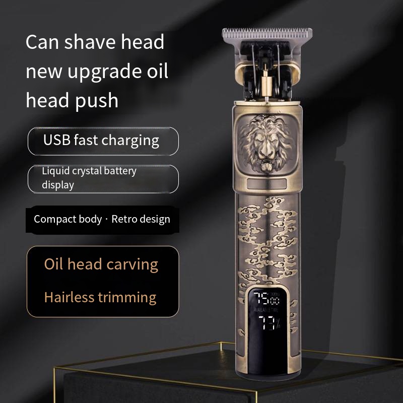 China suppliers High power Large capacity lithium electricity Electric fader retro T-shaped cutter head Hair clipper