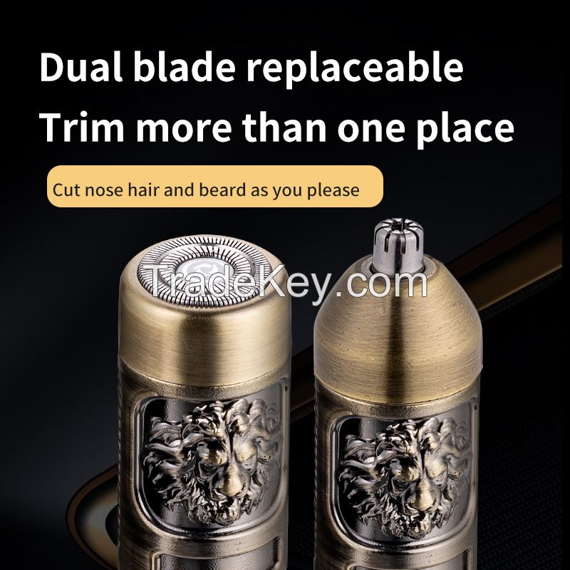Manufacturer Silent And Noise-canceling Gun Copper Nose Ear Trimmer Smart Rechargeable Strong Motor Beard Trimmer For Men