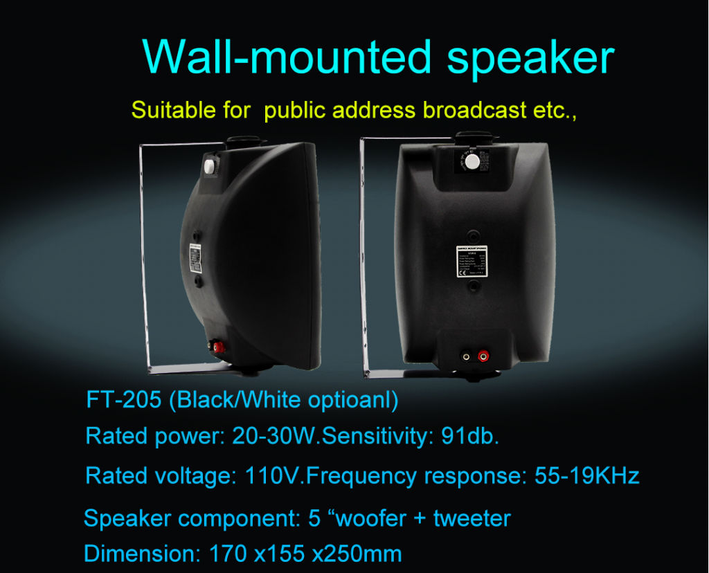 wall-mounted speaker FT-205 or PH-205