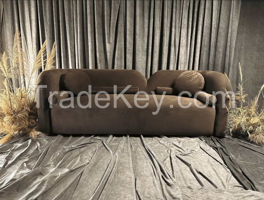 Brown Velvet Sofa