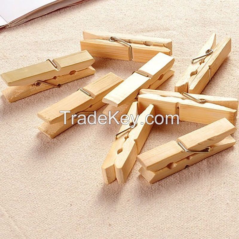 Bamboo Pegs Strong Clothes Pegs for Washing Line Laundry Pegs