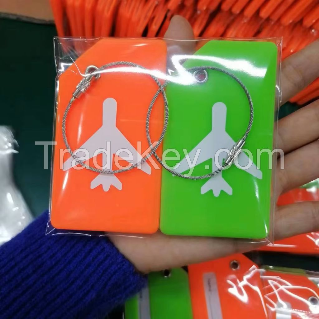 PVC Luggage Tag Aircraft Flexible Glue Boarding Pass Information Identification Luggage Listing