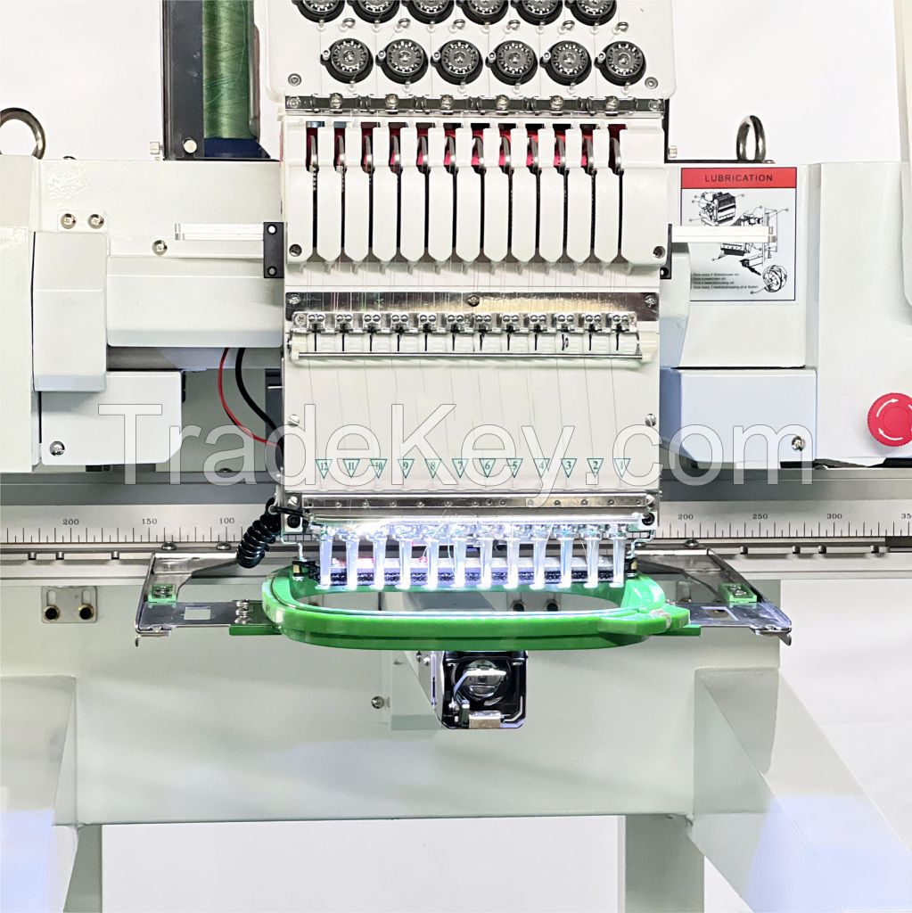 Computerized Embroidery Machine for Cap Hat Shoes T-Shirt Uniform Garment Towel Flat Embroider