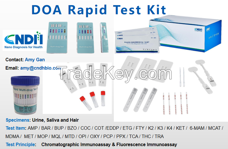 CNDH Drug of abuse test kit, Strip / Cassette / Panel / Cup / Uncut Sheet