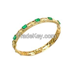 18k gold emerald bracelet