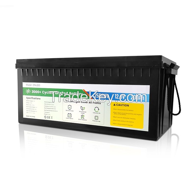 12.8V 200Ah 2560Wh Rv Battery Lifepo4 Battery Built In BMS Off Grid Energy Storage System Marine RV