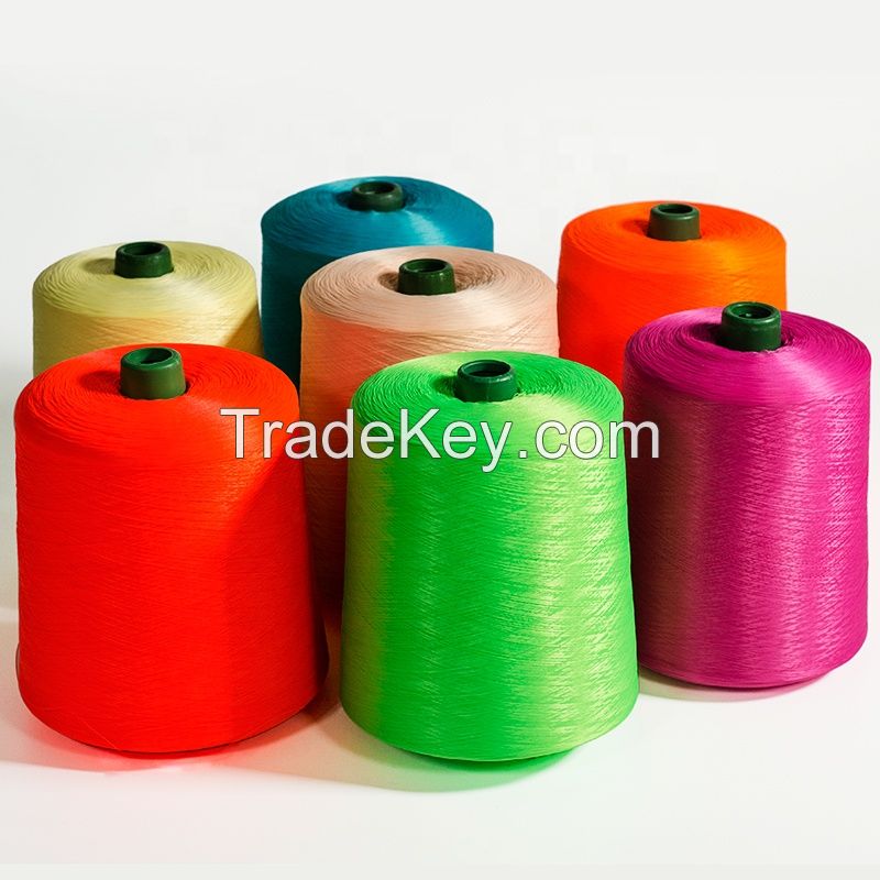 Shishi yiming dyeing and weaving 150D 36f dyed polyester yarn for webbing elastic band and ribbon