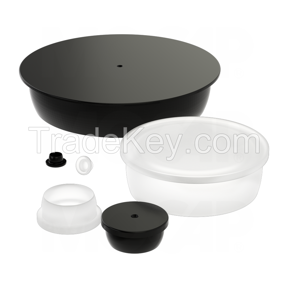 Natural and Black Panel Round Hole Plug Plastic End Cap