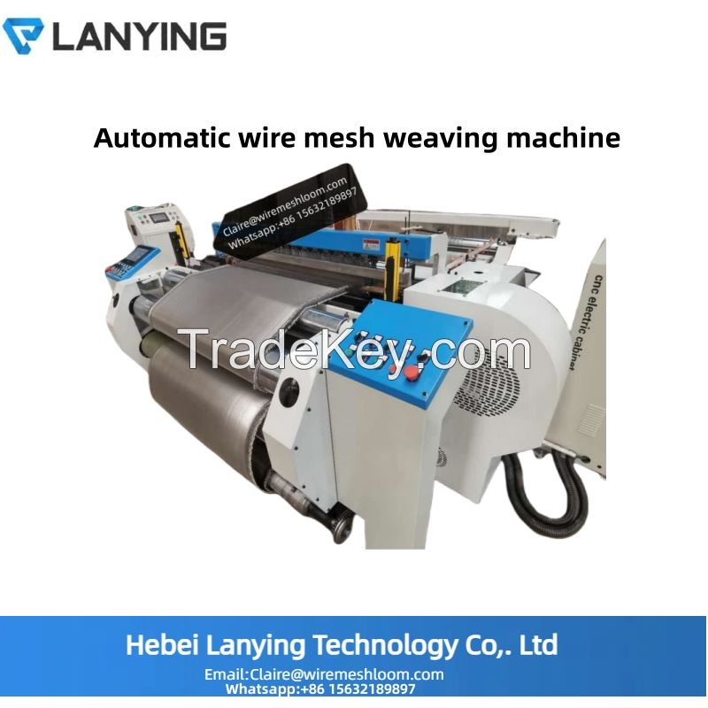 CNC metal wire mesh loom weaving machine