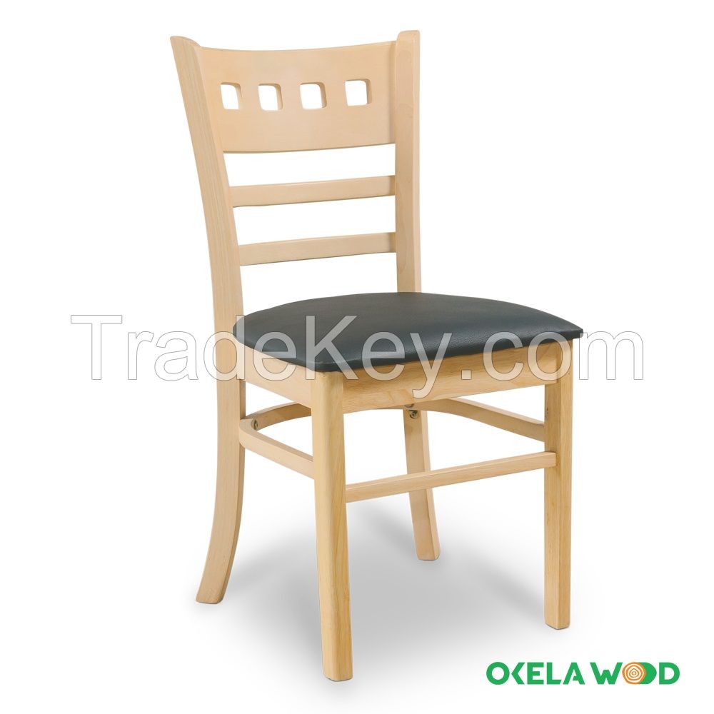 High quality modern simple wooden chair for restaurant, diniing room, kitchen, coffee shop, ... with reasonable price from the factory in Vietnam.