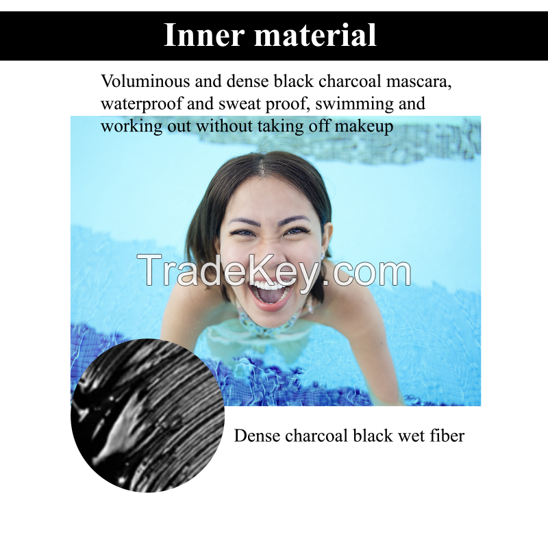 Custom Thick Curling Waterproof Mascara  Vegan Clear Fiber Mascara Tube