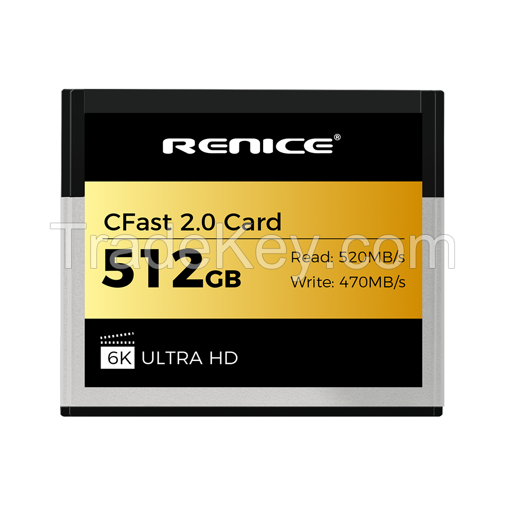 RENICE CFast 2.0 Card 512GB Memory Card 4K.6K-HD RAW