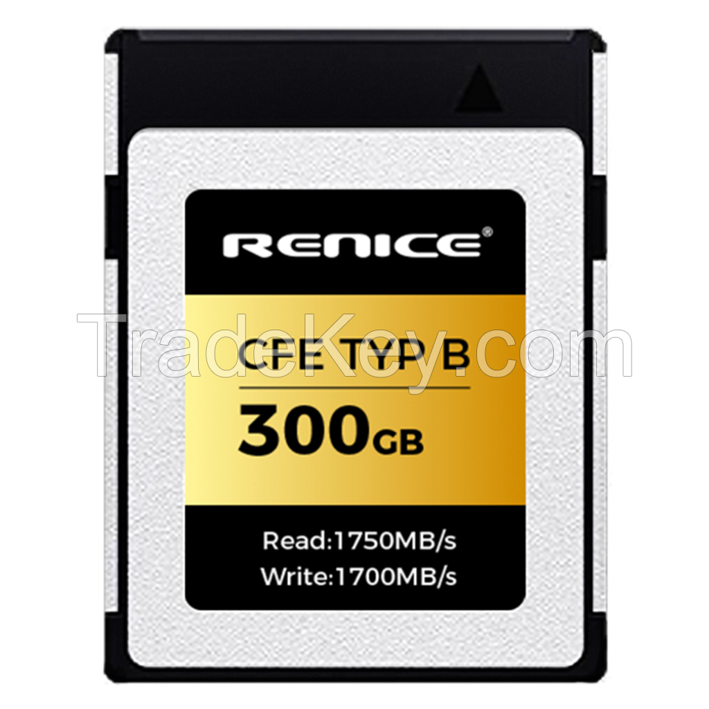 Renice 300gb Cfexpress Type B Card Read Speeds:1750mb/s Write Speeds:1700mb/s For Eosr3 R5 R5c C300 1dx C500 Z9 Z7ii Z6ii Z7 Z6 D6 D5 D850 D500 X-h2s X-h2 Gh6 S1 S1r