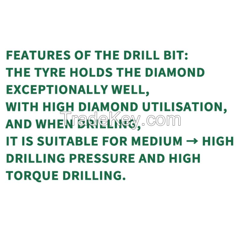 CHATKJ new diamond tipped drill bit working layer height H9"