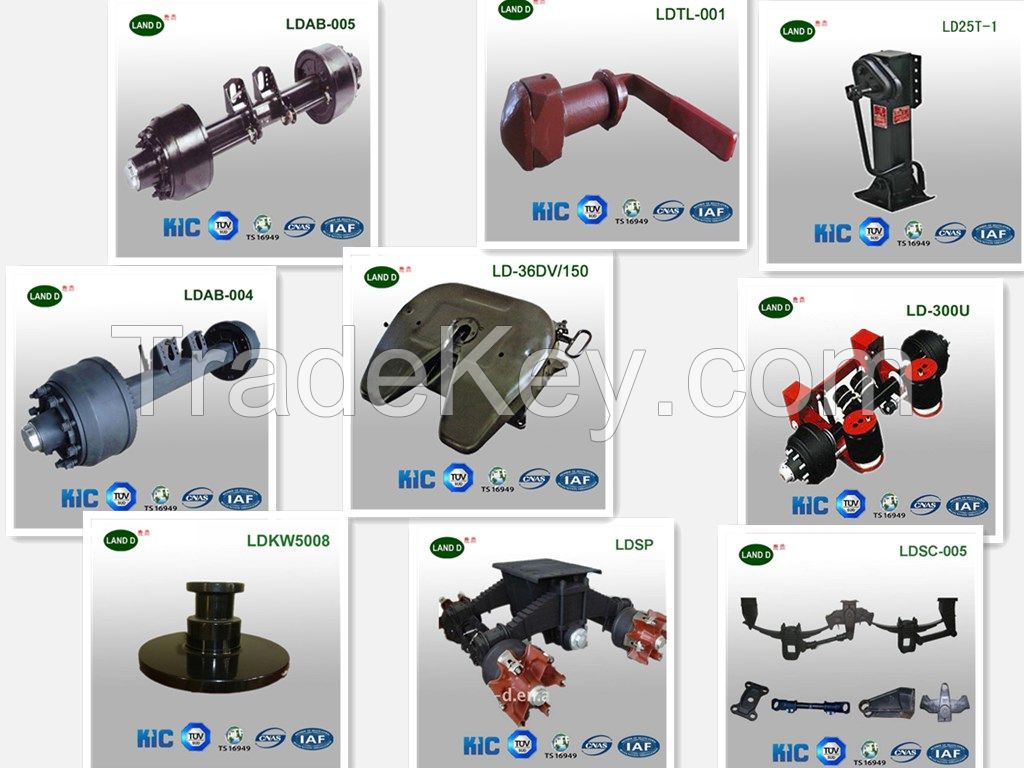 High quality trailer axles and related trailer parts that can be custom produced to your needs.