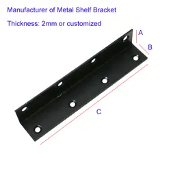 Manufacturer Wholesale  90 Degree Black Stainless Steel Metal L Angle Mounting Bracket Corner Bracket