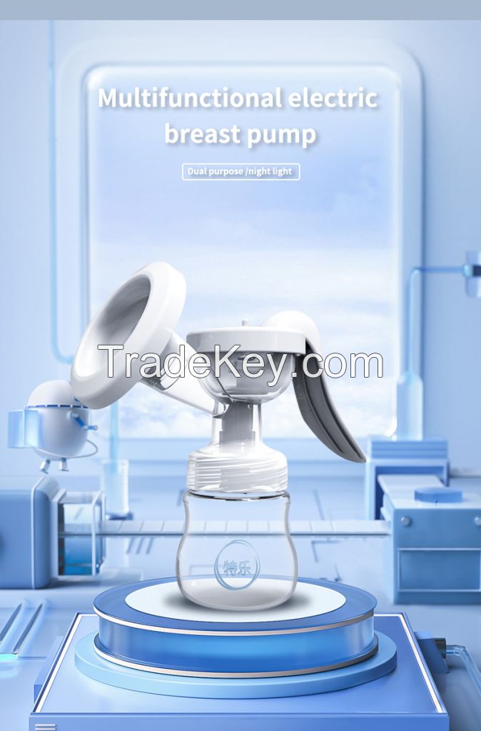 Manual breast pump, two suction