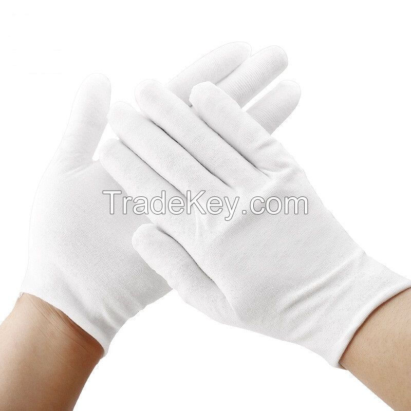 Quality white cotton gloves