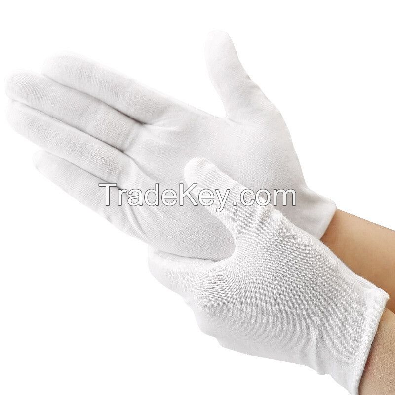 Quality white cotton gloves
