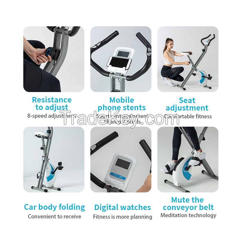 Kangsheng fitness bike magnetic control foldable spinning bike slimming fat burning magnetic control aerobic exercise equipment exercise lower limbs