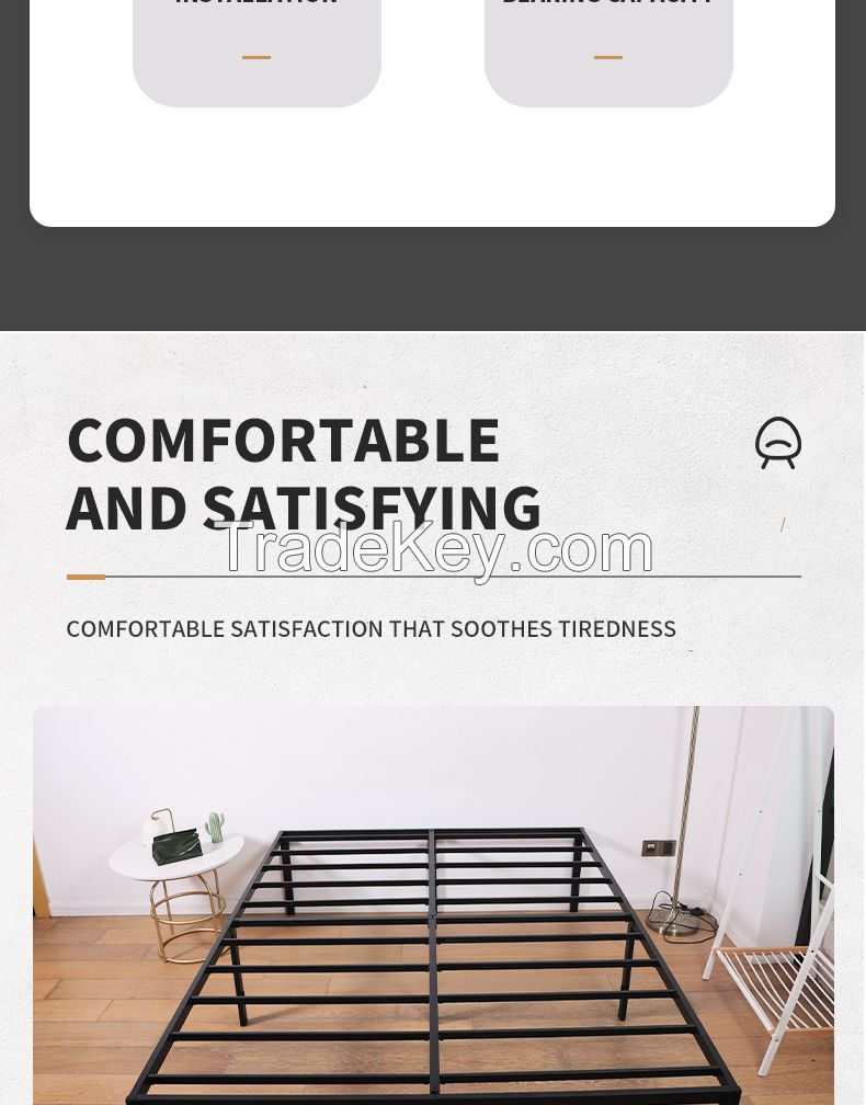 Wrought iron bed Iron frame bed Fashion double bed Modern simple bedroom Rental room Dormitory bed board bed