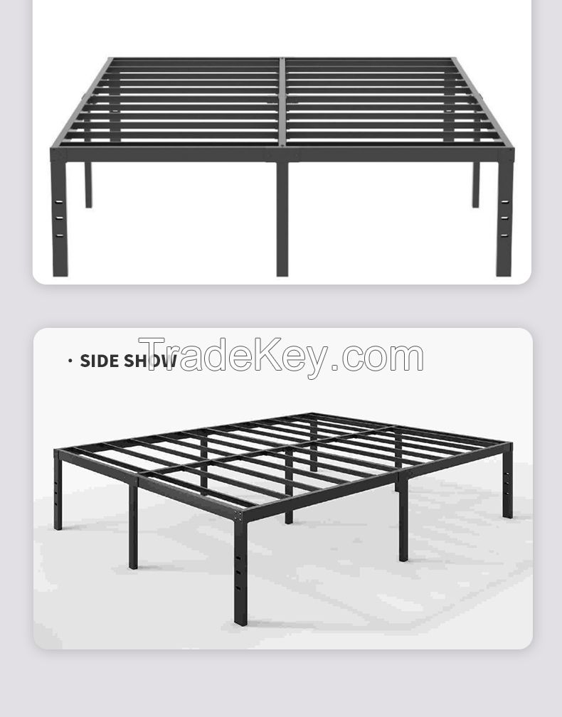 Wrought iron bed Iron frame bed Fashion double bed Modern simple bedroom Rental room Dormitory bed board bed